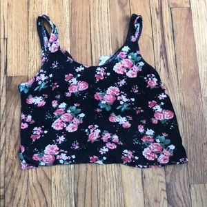 Floral open back tank
